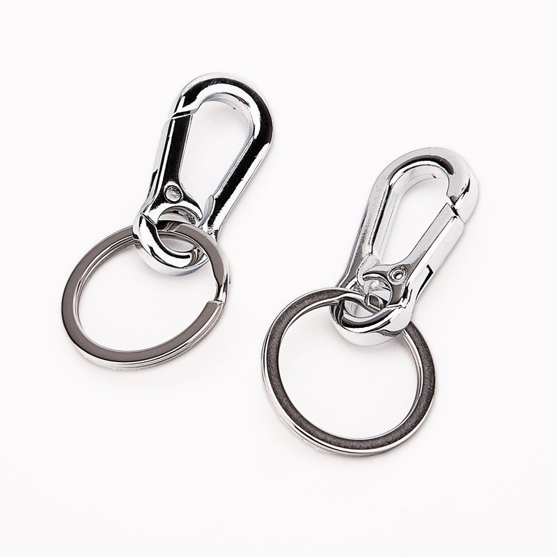 Sunmns Metal Keyring Keychain Key Ring Chain Hook Organizer, 2 Pack - Image 2